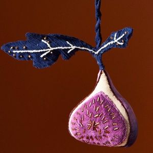 Anthropologie RUMI Fig Beaded Ornament